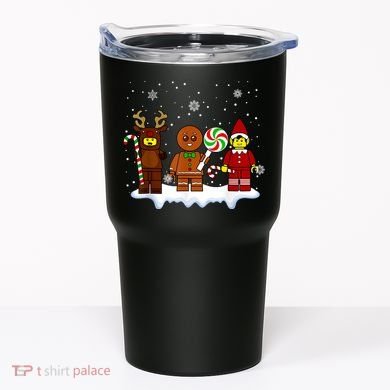 Block Brick Building Figure Christmas Master Builder Tumbler