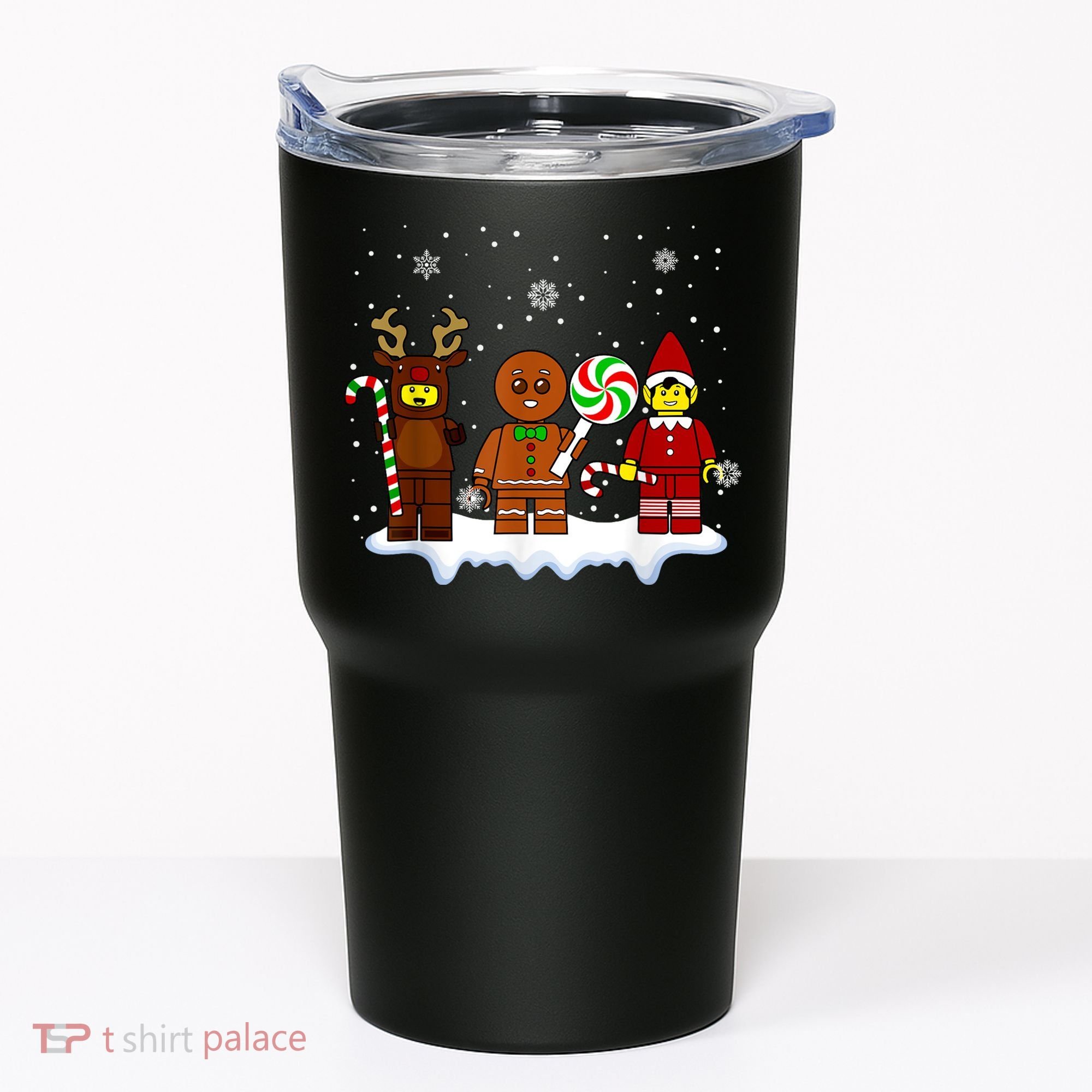 Block Brick Building Figure Christmas Master Builder Tumbler