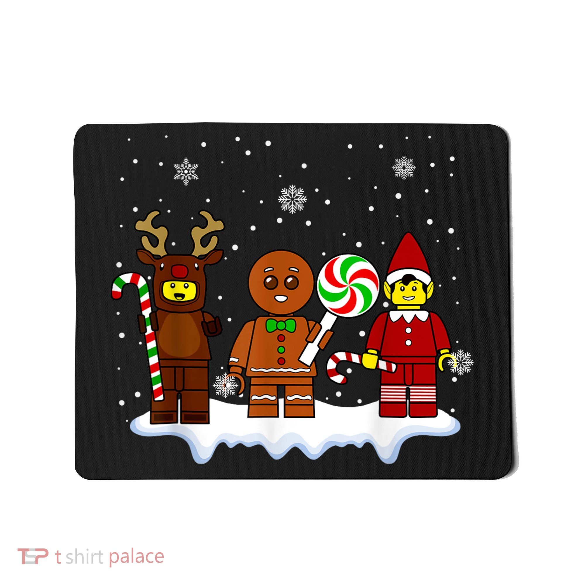 Block Brick Building Figure Christmas Master Builder Mousepad