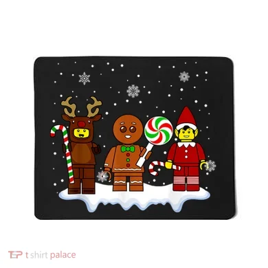 Block Brick Building Figure Christmas Master Builder Mousepad