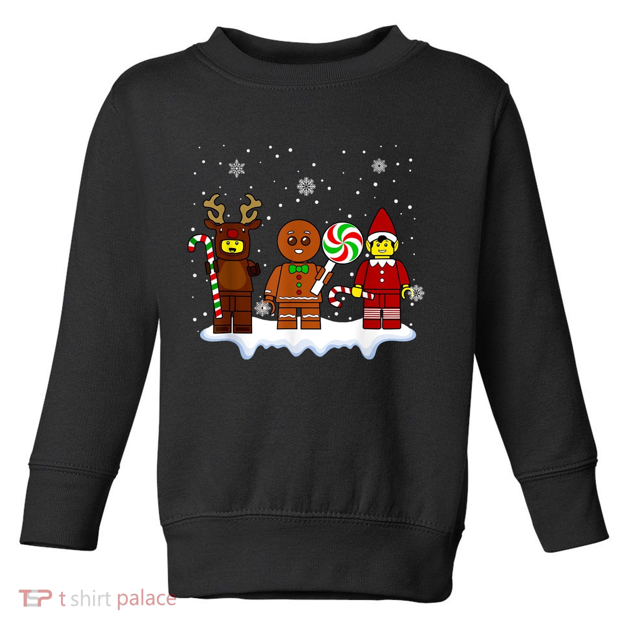 Block Brick Building Figure Christmas Master Builder Toddler Sweatshirt