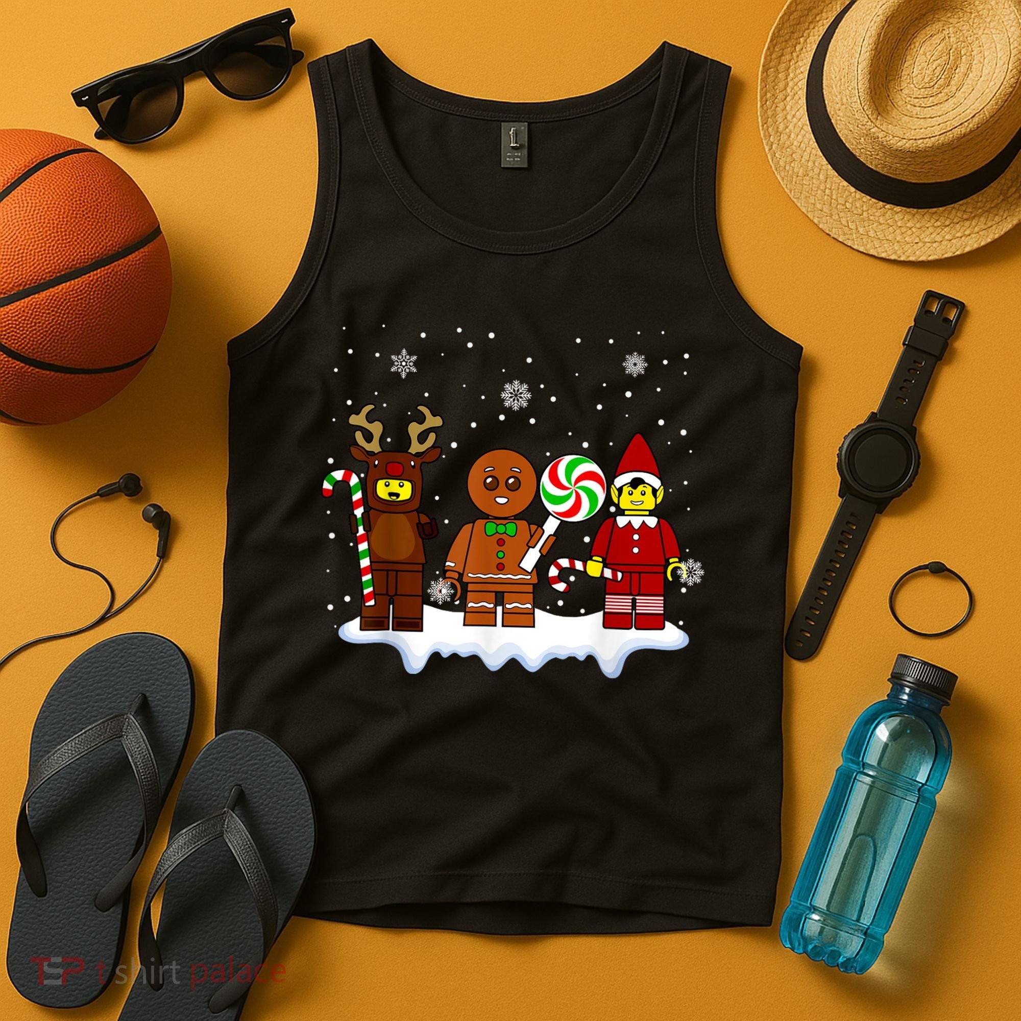 Block Brick Building Figure Christmas Master Builder Tank Top