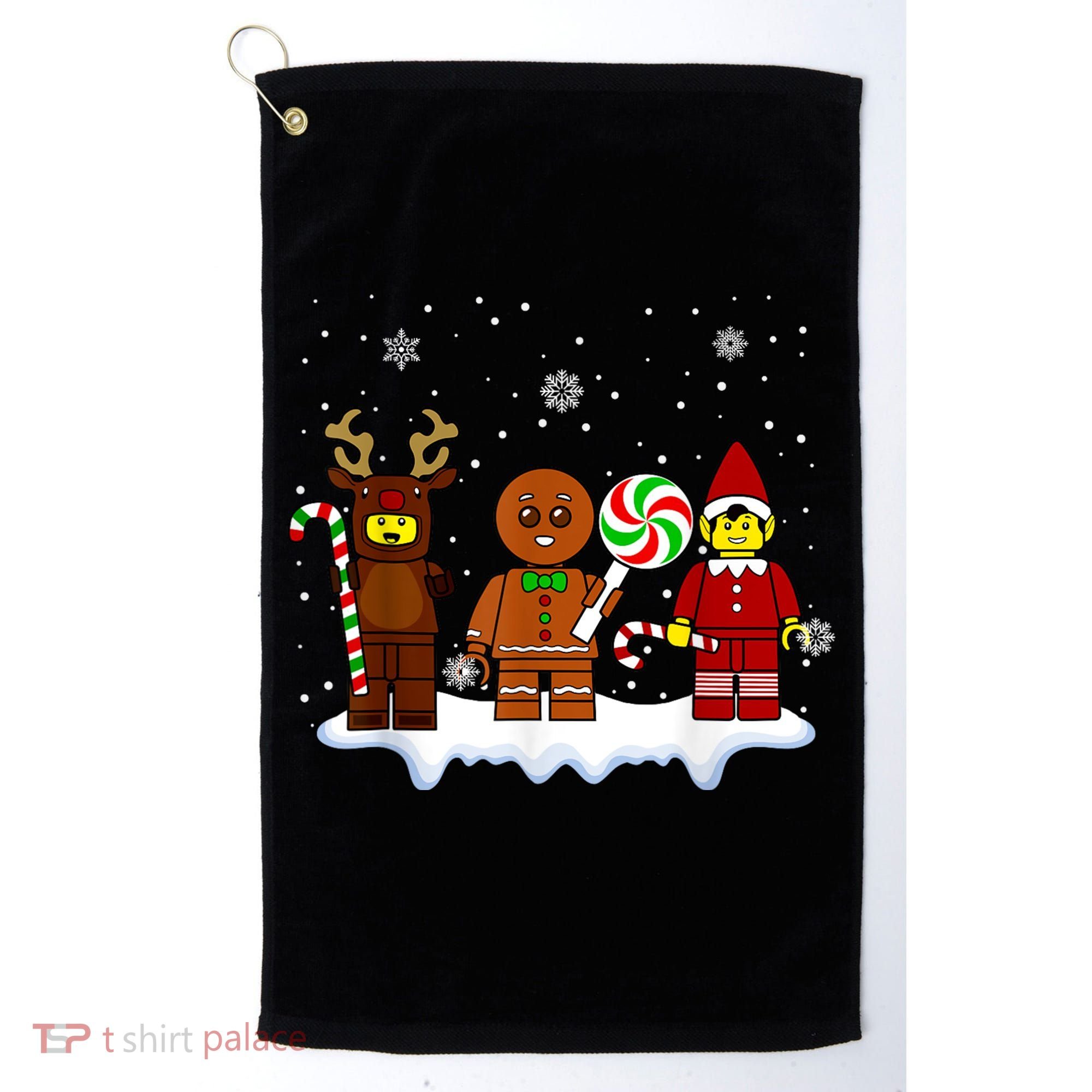 Block Brick Building Figure Christmas Master Builder Golf Towel