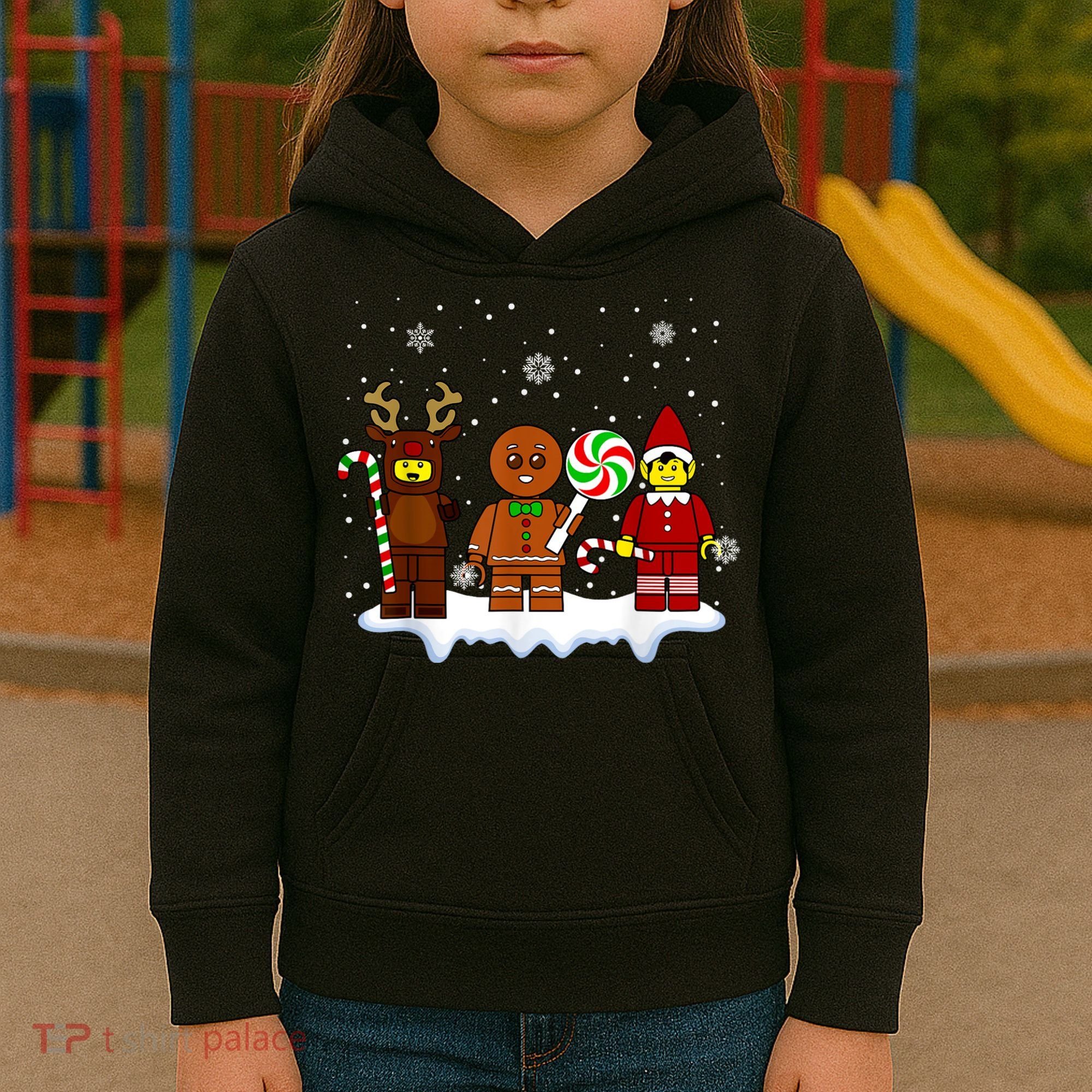 Block Brick Building Figure Christmas Master Builder Kids Hoodie
