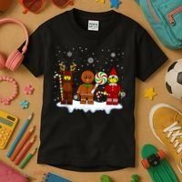 Block Brick Building Figure Christmas Master Builder Kids T-Shirt thumb 3