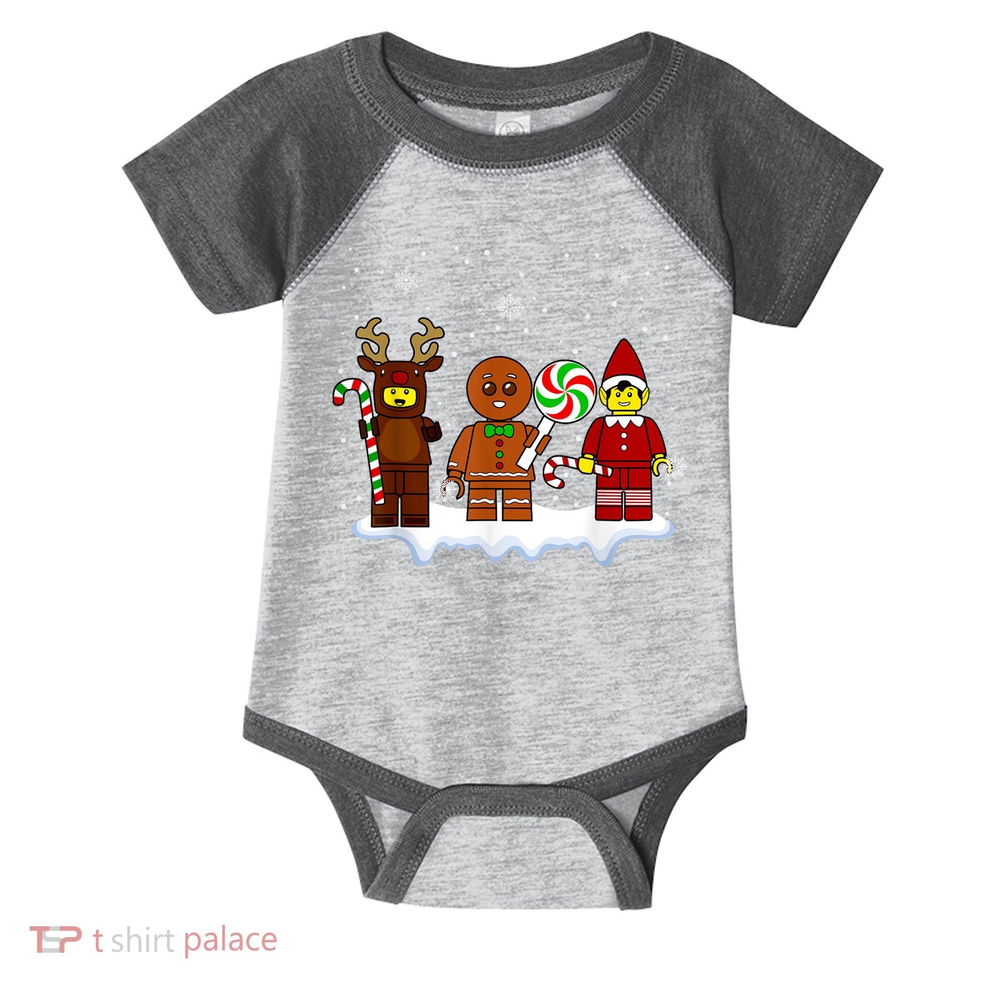 Block Brick Building Figure Christmas Master Builder Infant Baby Jersey Bodysuit