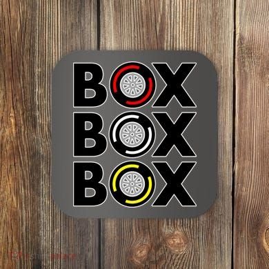 Box Box Box Tire Compound Design Classic Coaster