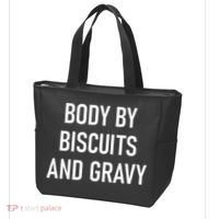 Body By Biscuits And Gravy Funny Jokes Sarcastic Tote Bag thumb 3