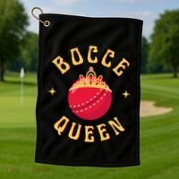 Bocce Bocci Ball Queen Cool Gift Golf Towel thumb 1