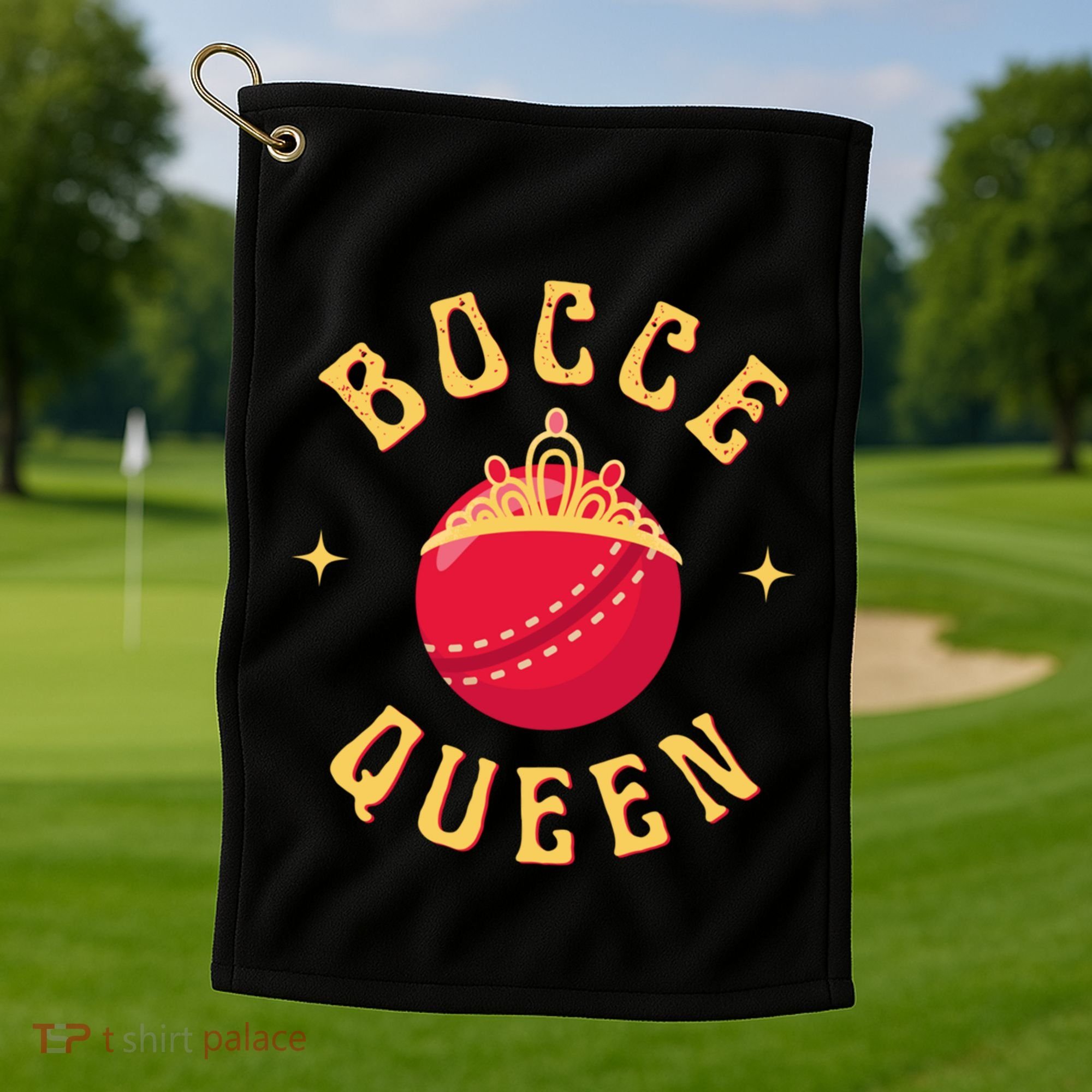 Bocce Bocci Ball Queen Cool Gift Golf Towel