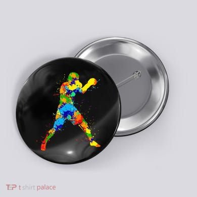Boxing Boxer Boys Button