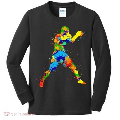 Boxing Boxer Boys Kids Long Sleeve Shirt