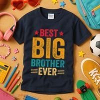 Best Big Brother Ever Big Brother Kids T-Shirt thumb 3