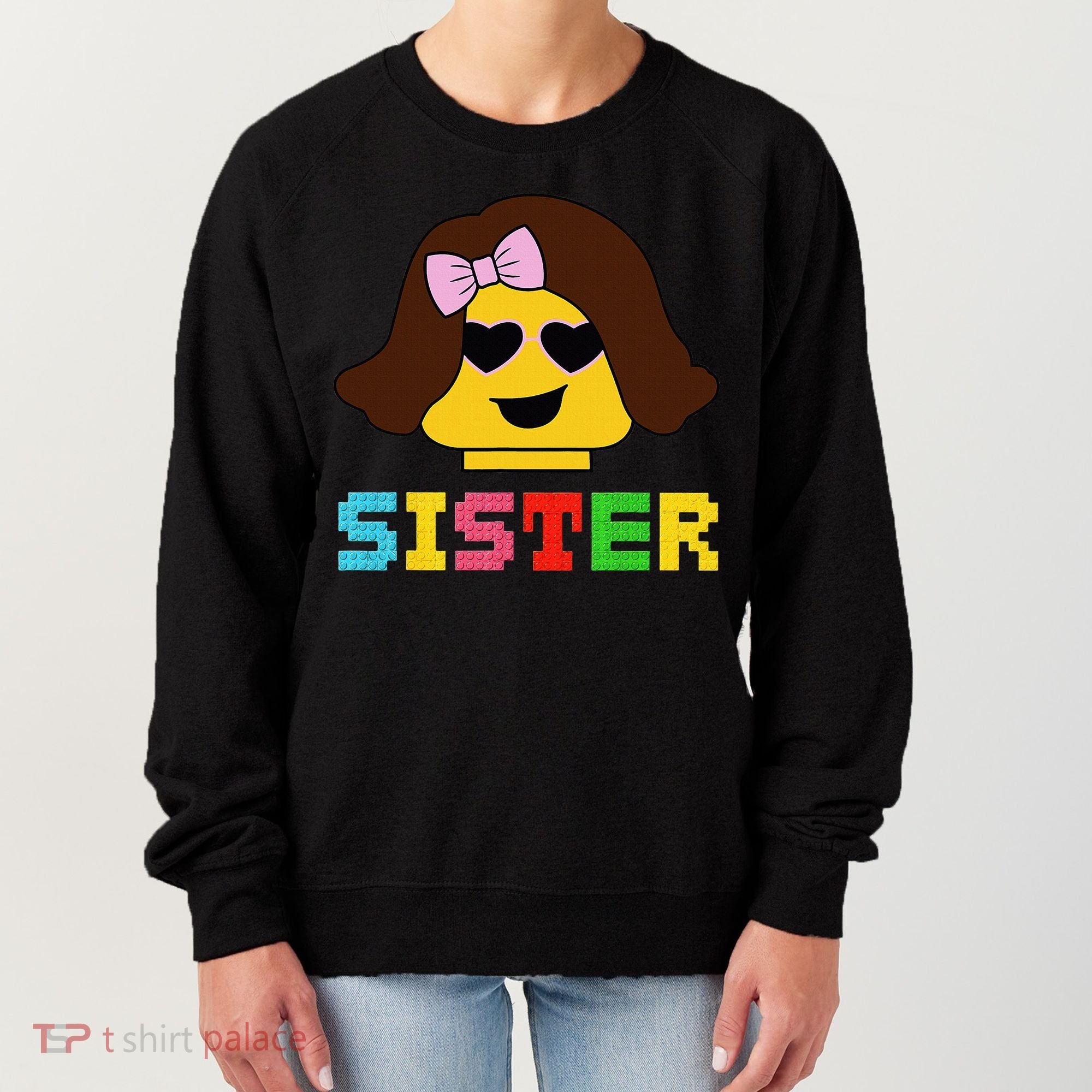 Building Bricks Blocks Sister Master Builder Family Matching Women's Sweatshirt