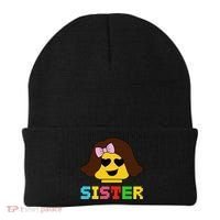 Building Bricks Blocks Sister Master Builder Family Matching Beanie thumb 0