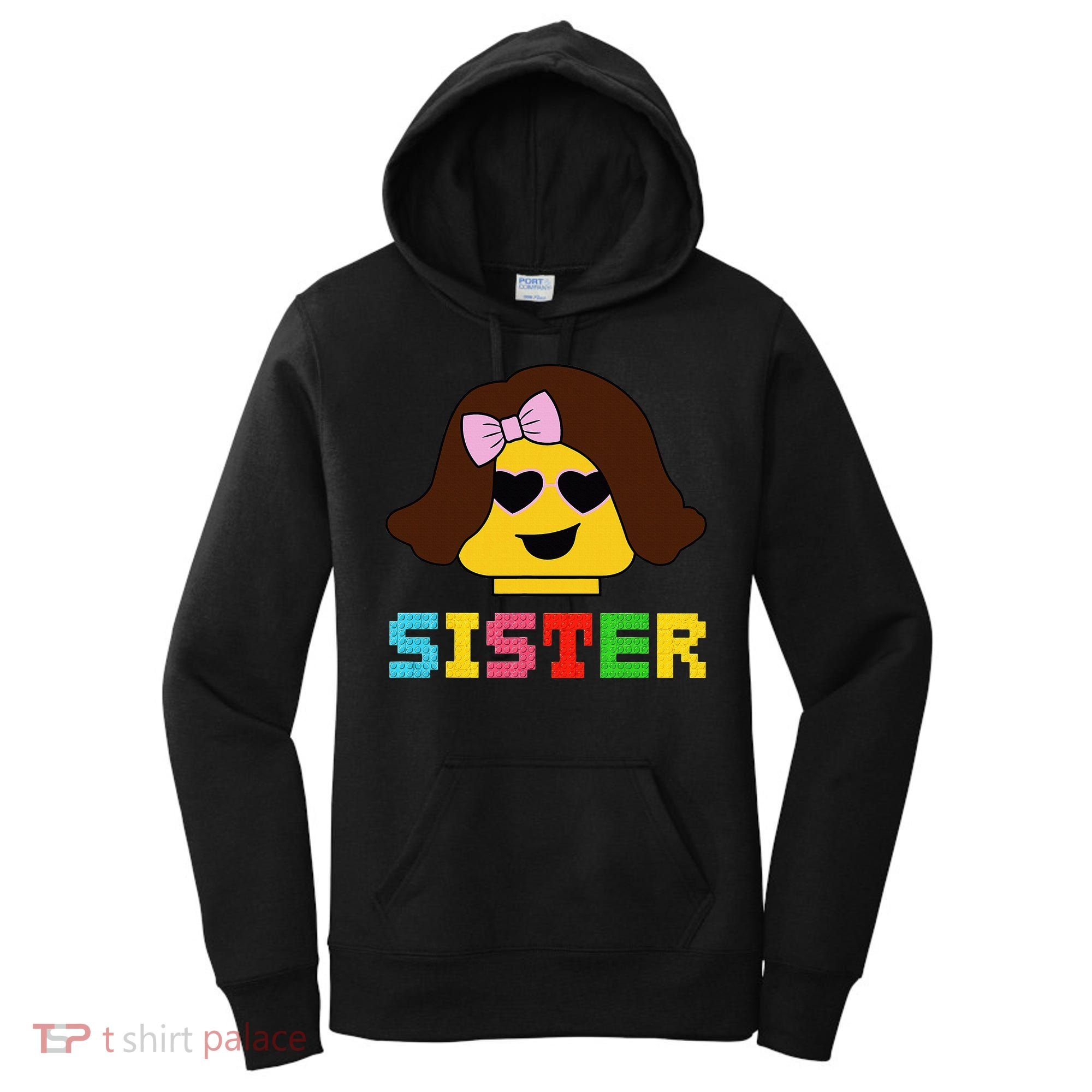 Building Bricks Blocks Sister Master Builder Family Matching Women's Hoodie