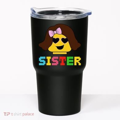 Building Bricks Blocks Sister Master Builder Family Matching Tumbler