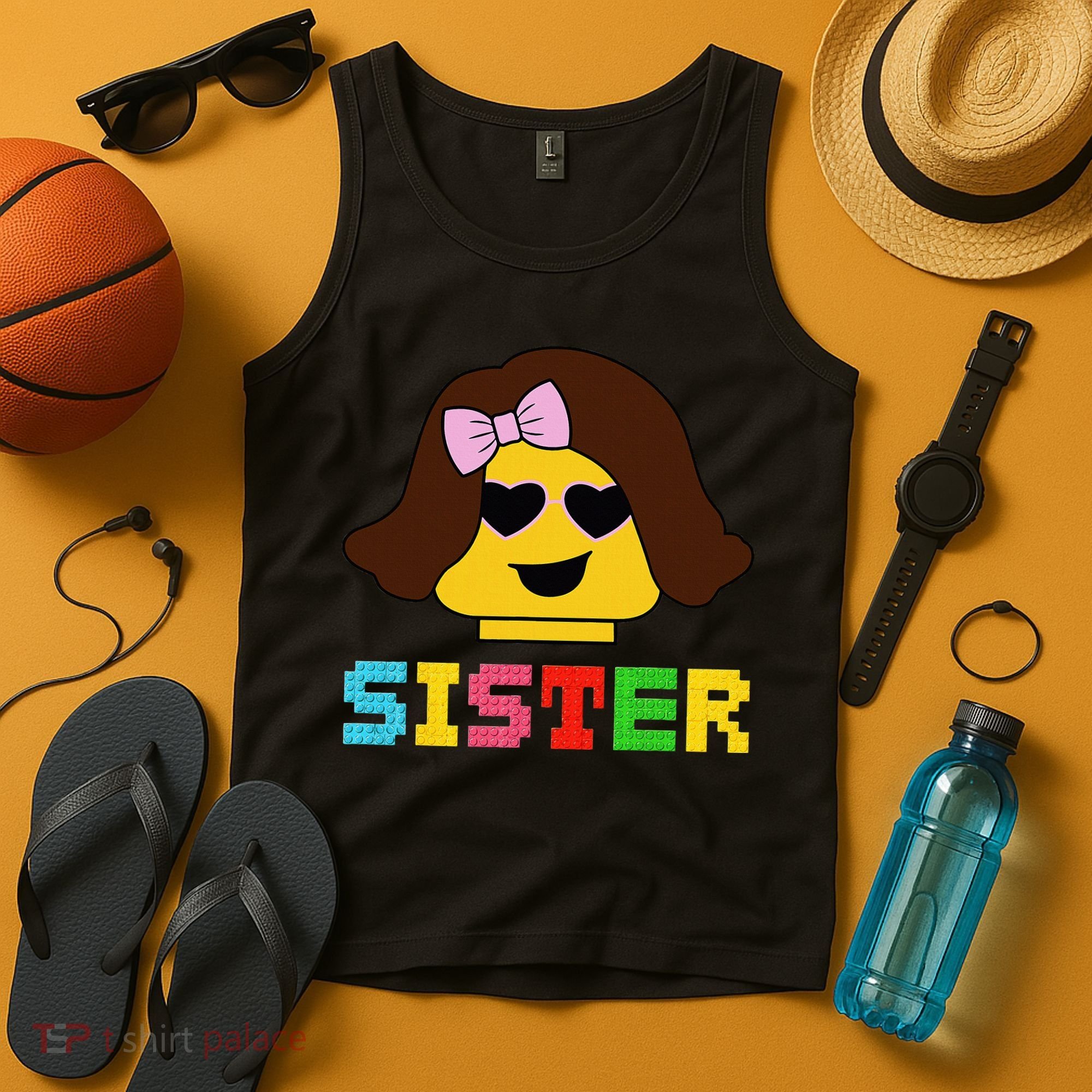 Building Bricks Blocks Sister Master Builder Family Matching Tank Top