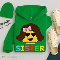 Building Bricks Blocks Sister Master Builder Family Matching Hoodie thumb 4