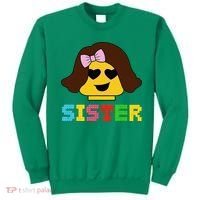 Building Bricks Blocks Sister Master Builder Family Matching Sweatshirt thumb 0