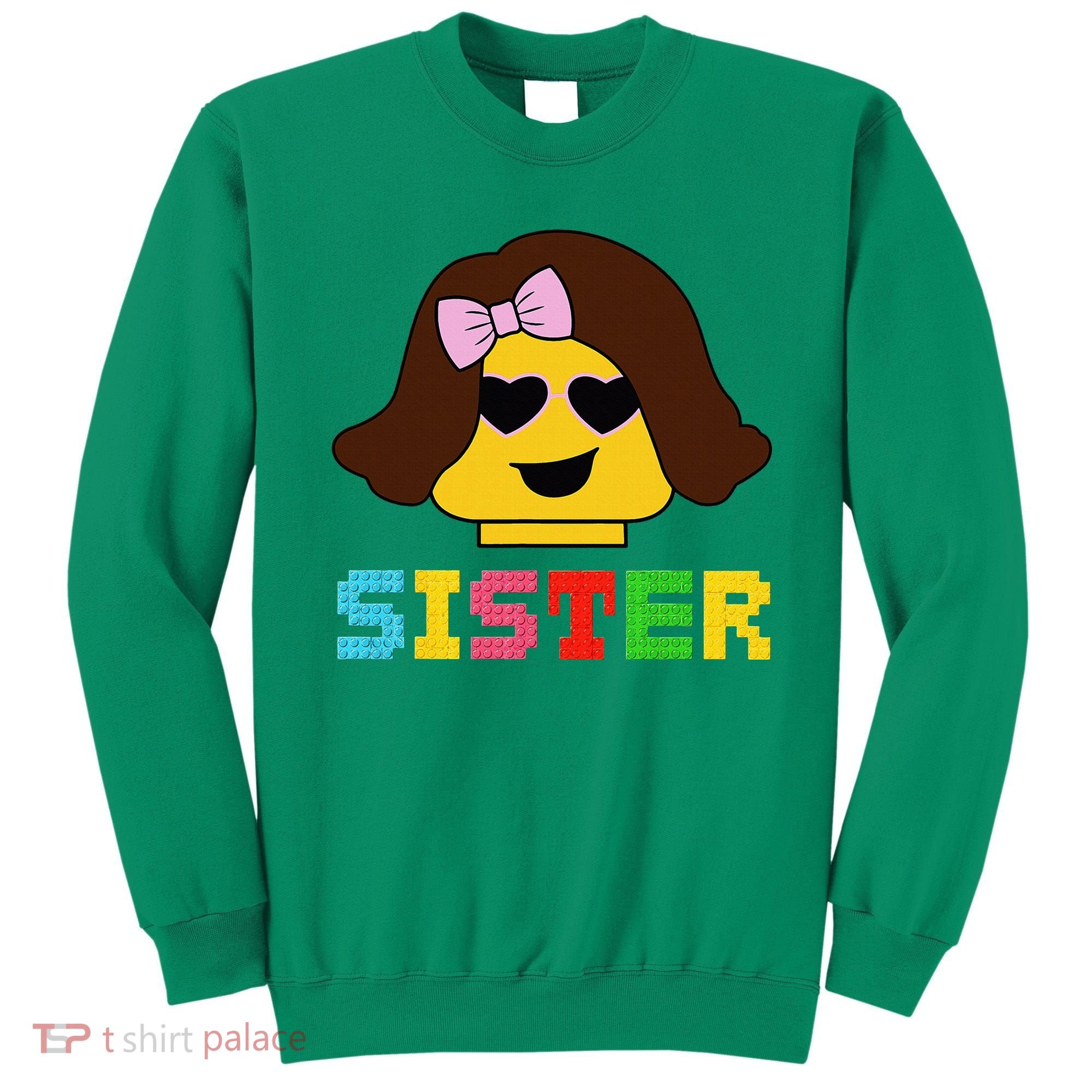Building Bricks Blocks Sister Master Builder Family Matching Sweatshirt
