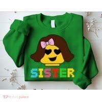 Building Bricks Blocks Sister Master Builder Family Matching Sweatshirt thumb 2