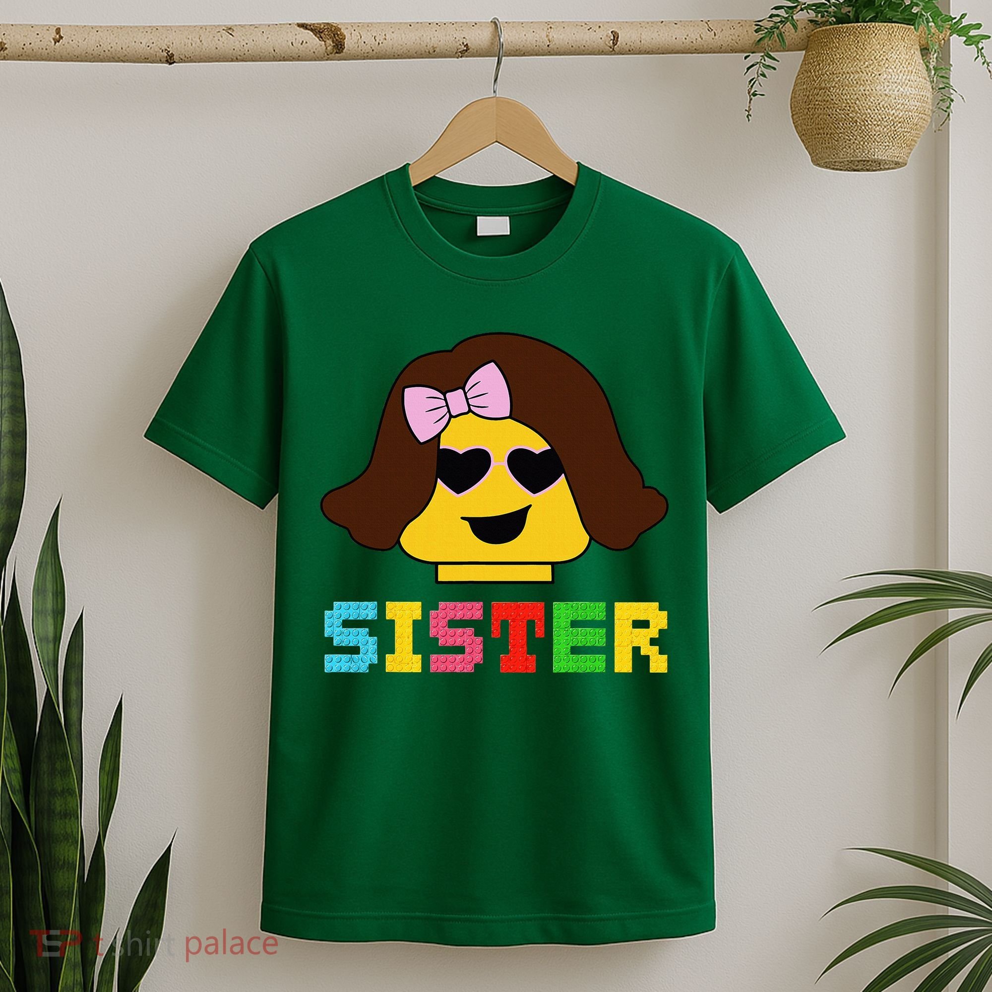 Building Bricks Blocks Sister Master Builder Family Matching T-Shirt