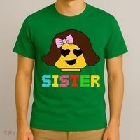 Building Bricks Blocks Sister Master Builder Family Matching T-Shirt thumb 3