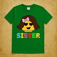Building Bricks Blocks Sister Master Builder Family Matching T-Shirt thumb 5