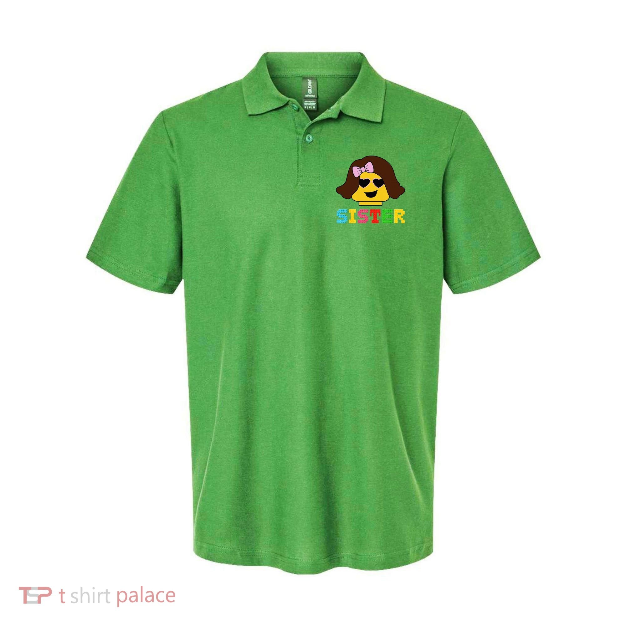 Building Bricks Blocks Sister Master Builder Family Matching Polo