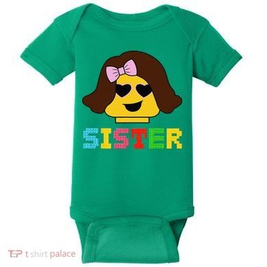 Building Bricks Blocks Sister Master Builder Family Matching Baby Bodysuit