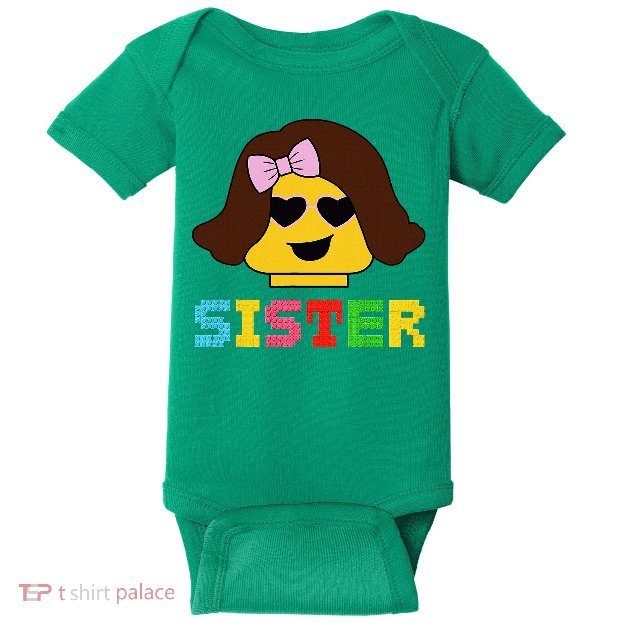 Building Bricks Blocks Sister Master Builder Family Matching Baby Bodysuit