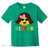 Building Bricks Blocks Sister Master Builder Family Matching Toddler T-Shirt thumb 0