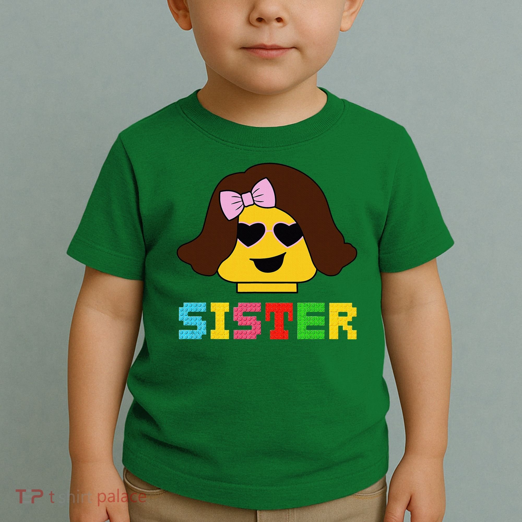 Building Bricks Blocks Sister Master Builder Family Matching Toddler T-Shirt