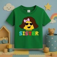 Building Bricks Blocks Sister Master Builder Family Matching Toddler T-Shirt thumb 3