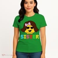 Building Bricks Blocks Sister Master Builder Family Matching Women's T-Shirt thumb 4