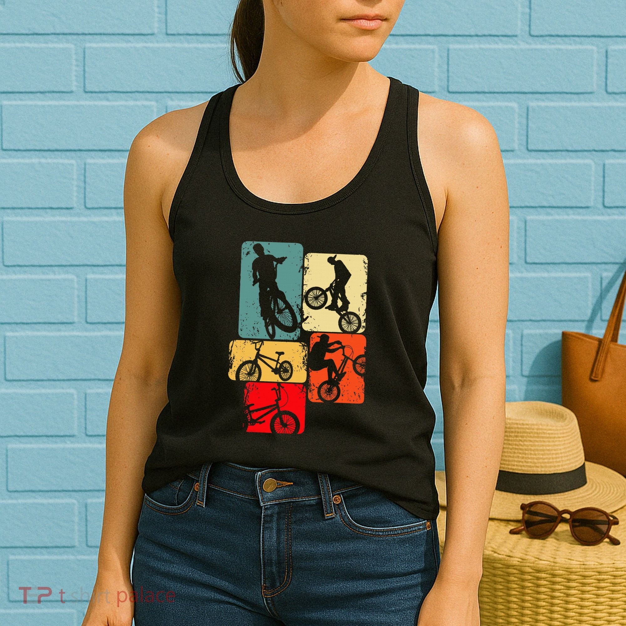Bmx Bike Bicycle Stunt Racing Women's Tank Top
