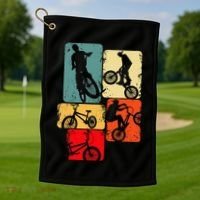 Bmx Bike Bicycle Stunt Racing Golf Towel thumb 1