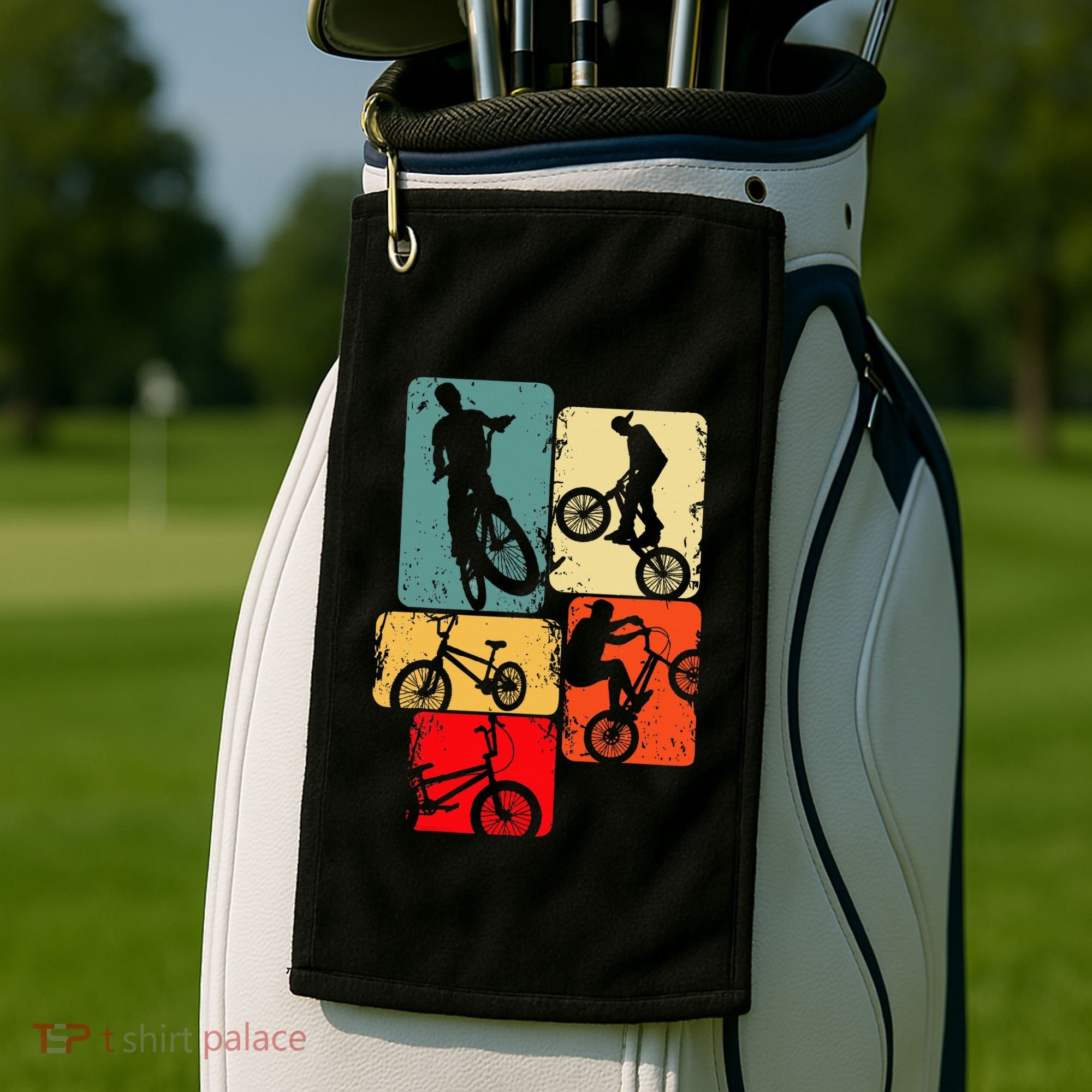 Bmx Bike Bicycle Stunt Racing Golf Towel