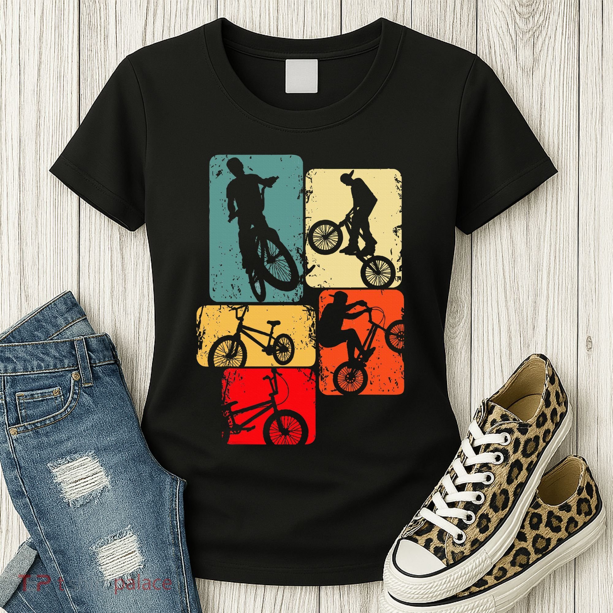 Bmx Bike Bicycle Stunt Racing Women's T-Shirt