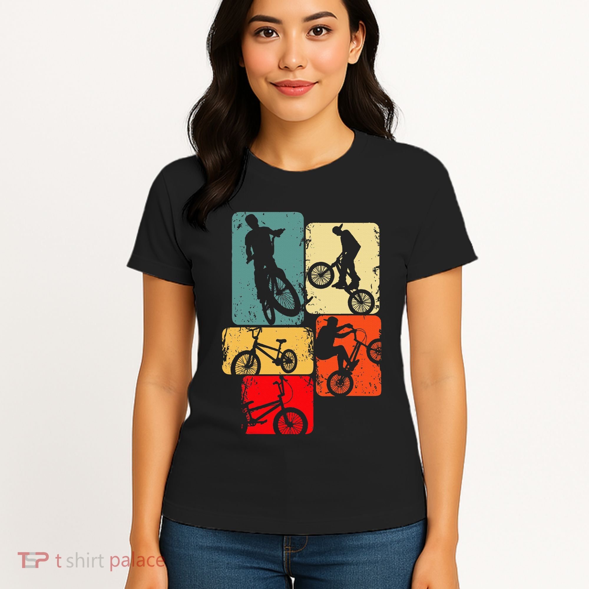 Bmx Bike Bicycle Stunt Racing Women's T-Shirt