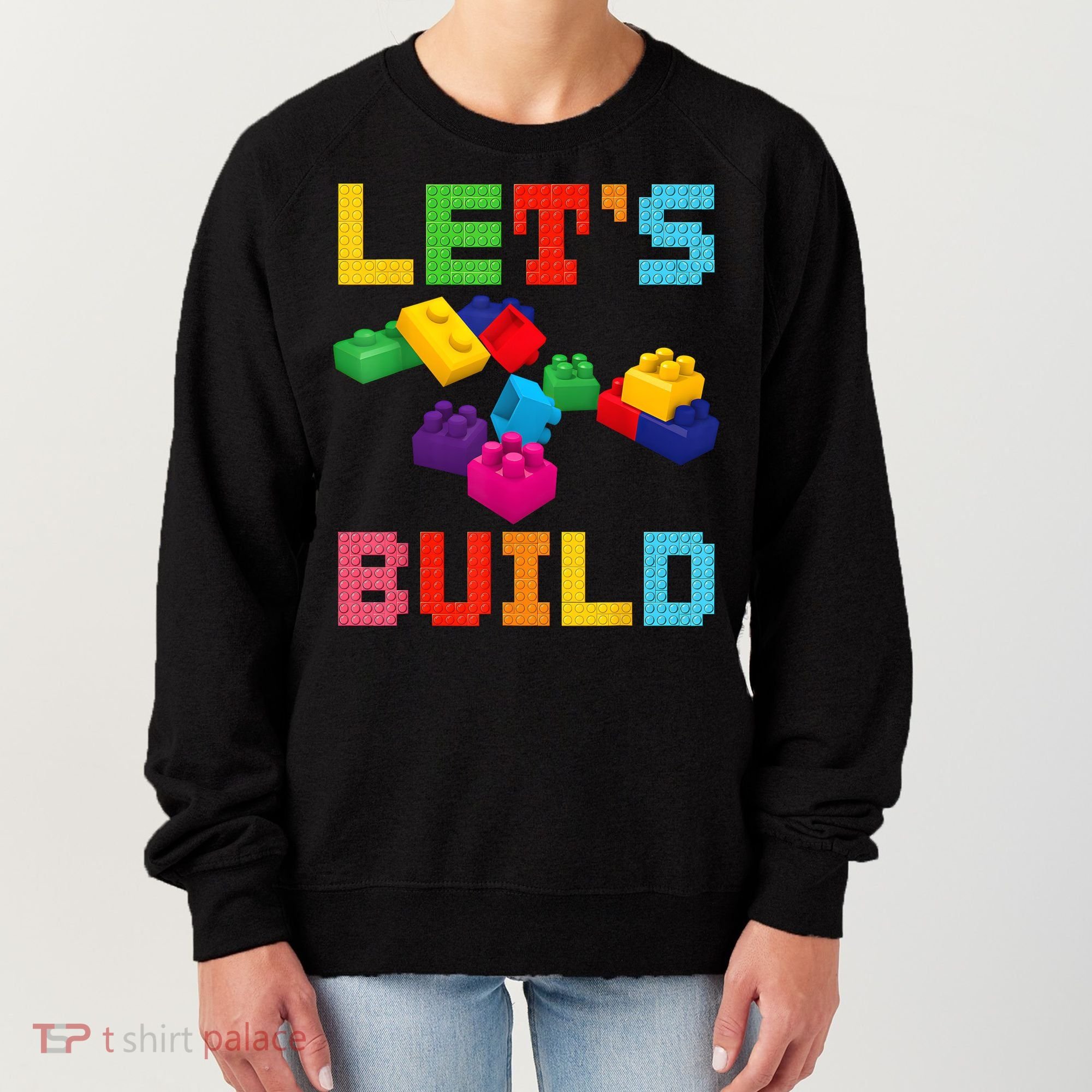 Block Brick Building LetS Build Master Builder Toys Kids Women's Sweatshirt