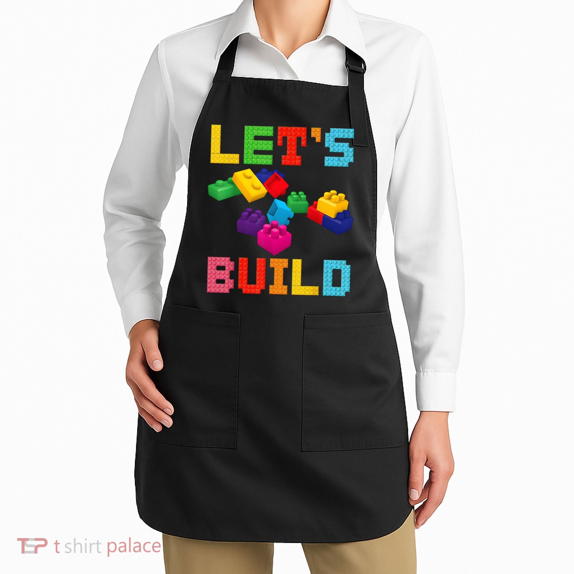 Block Brick Building LetS Build Master Builder Toys Kids Apron