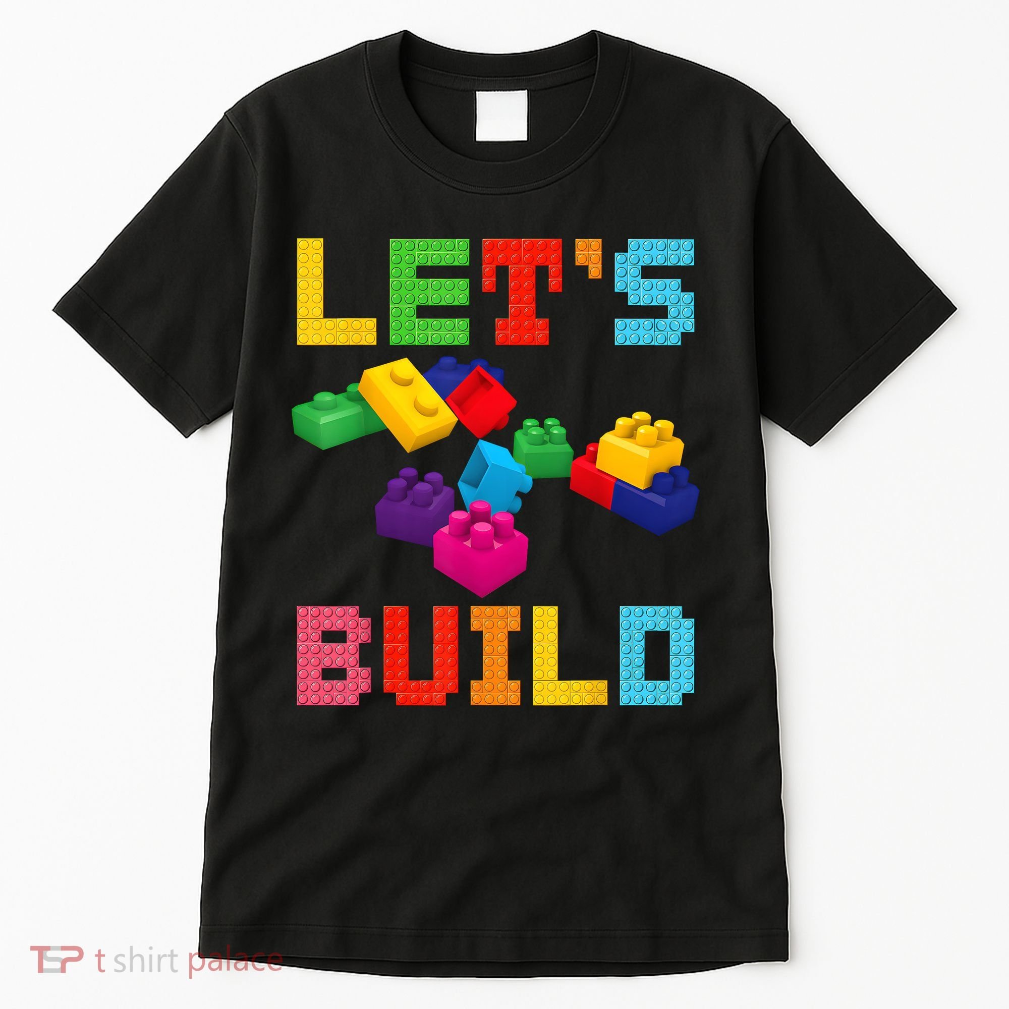 Block Brick Building LetS Build Master Builder Toys Kids Tall T-Shirt