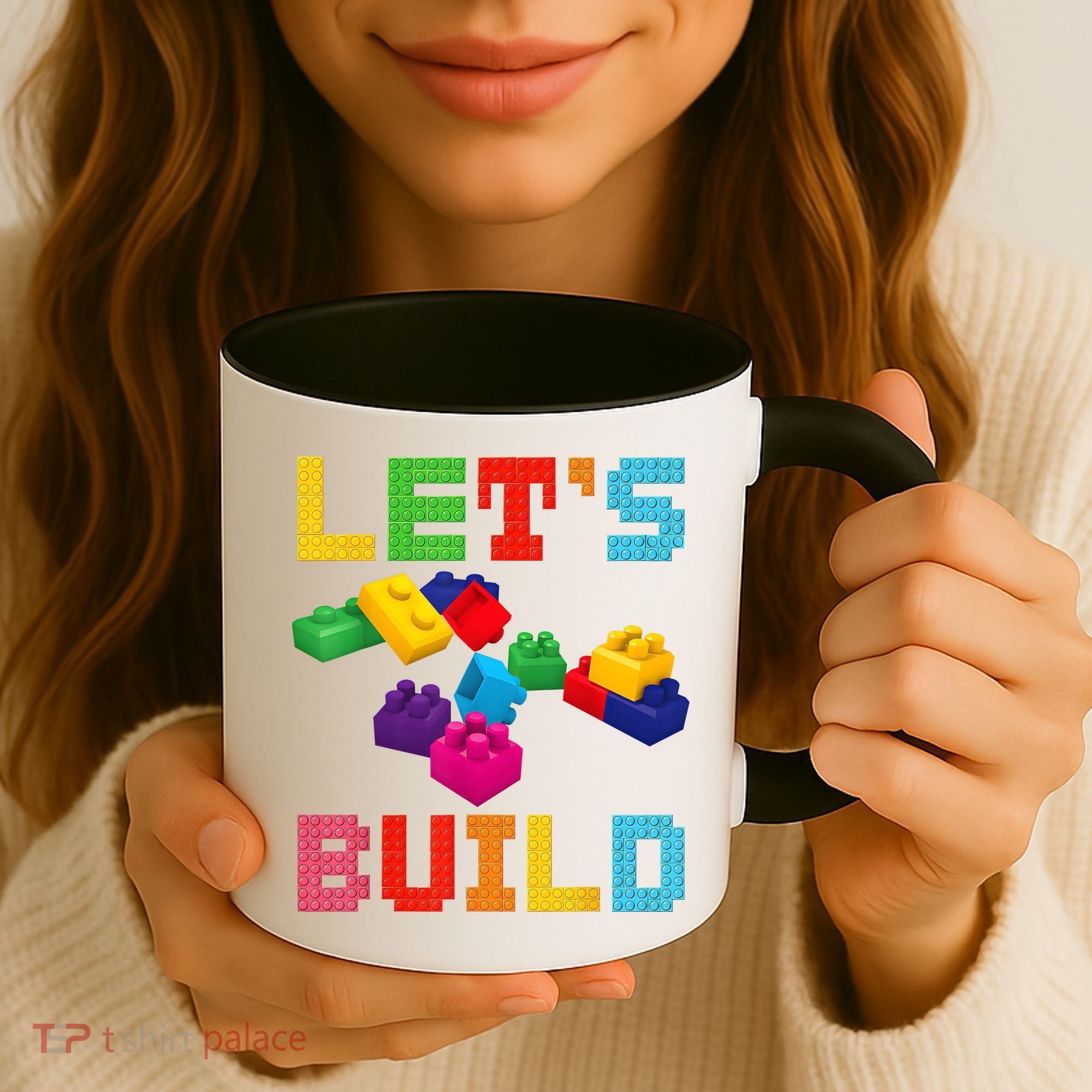 Block Brick Building LetS Build Master Builder Toys Kids Coffee Mug