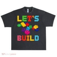 Block Brick Building LetS Build Master Builder Toys Kids Urban Oversized Heavyweight T-Shirt thumb 0