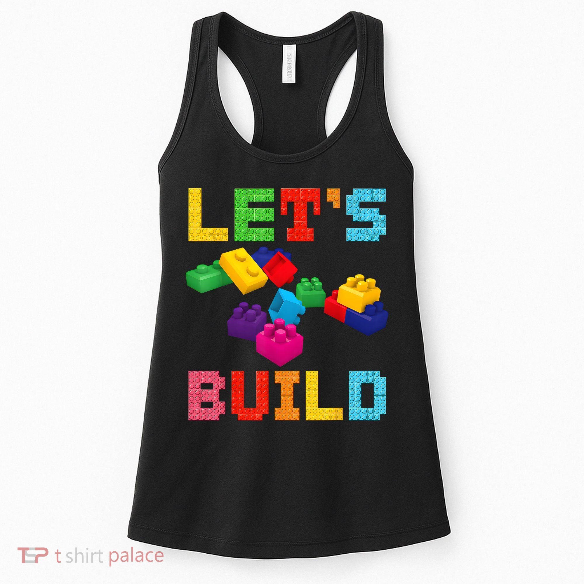 Block Brick Building LetS Build Master Builder Toys Kids Women's Tank Top