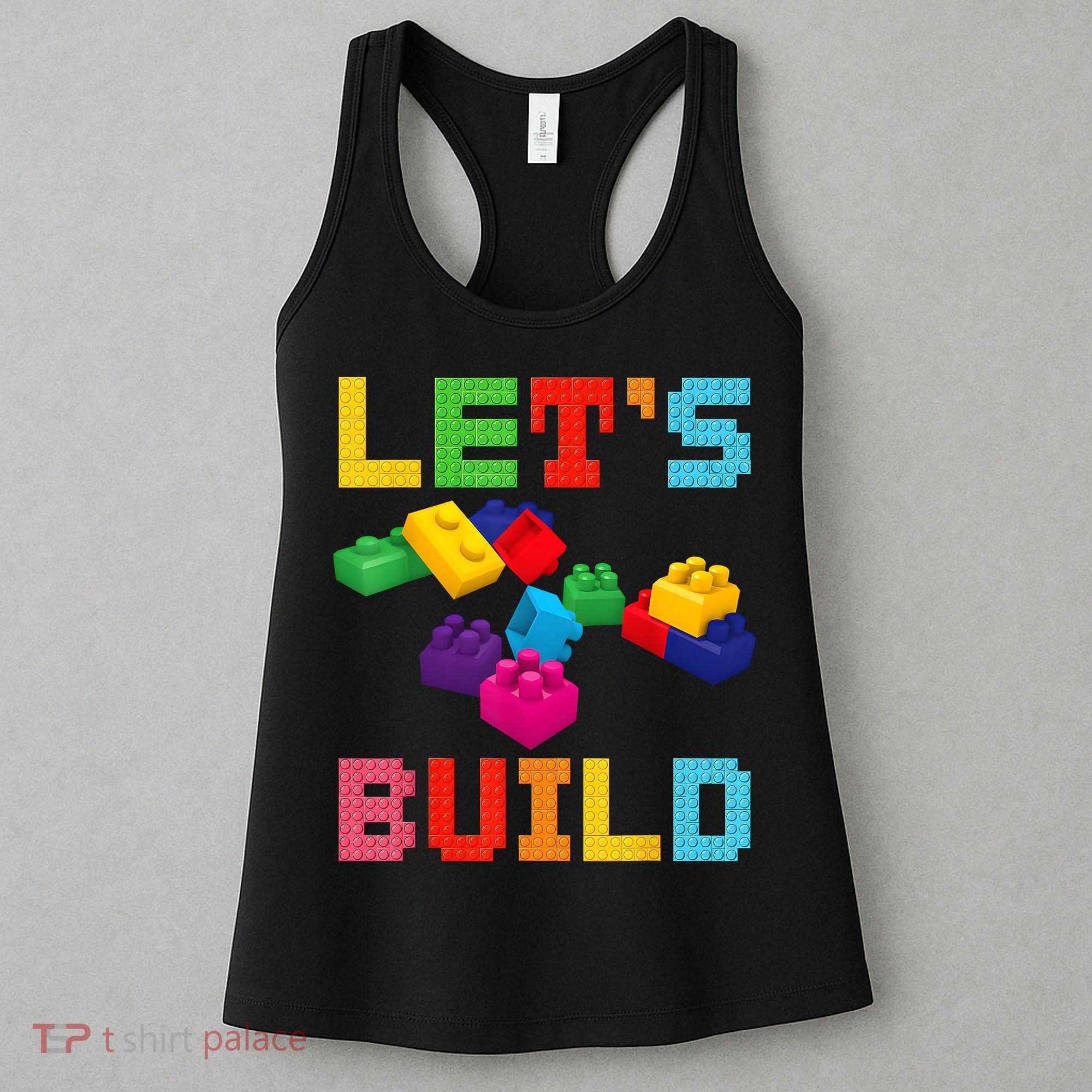 Block Brick Building LetS Build Master Builder Toys Kids Women's Tank Top