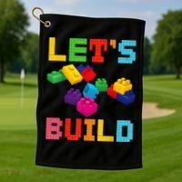Block Brick Building LetS Build Master Builder Toys Kids Golf Towel thumb 1