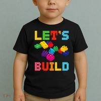 Block Brick Building LetS Build Master Builder Toys Kids Toddler T-Shirt thumb 2